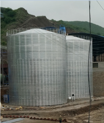 象州粮食钢板仓的安装全过程不用热焊接